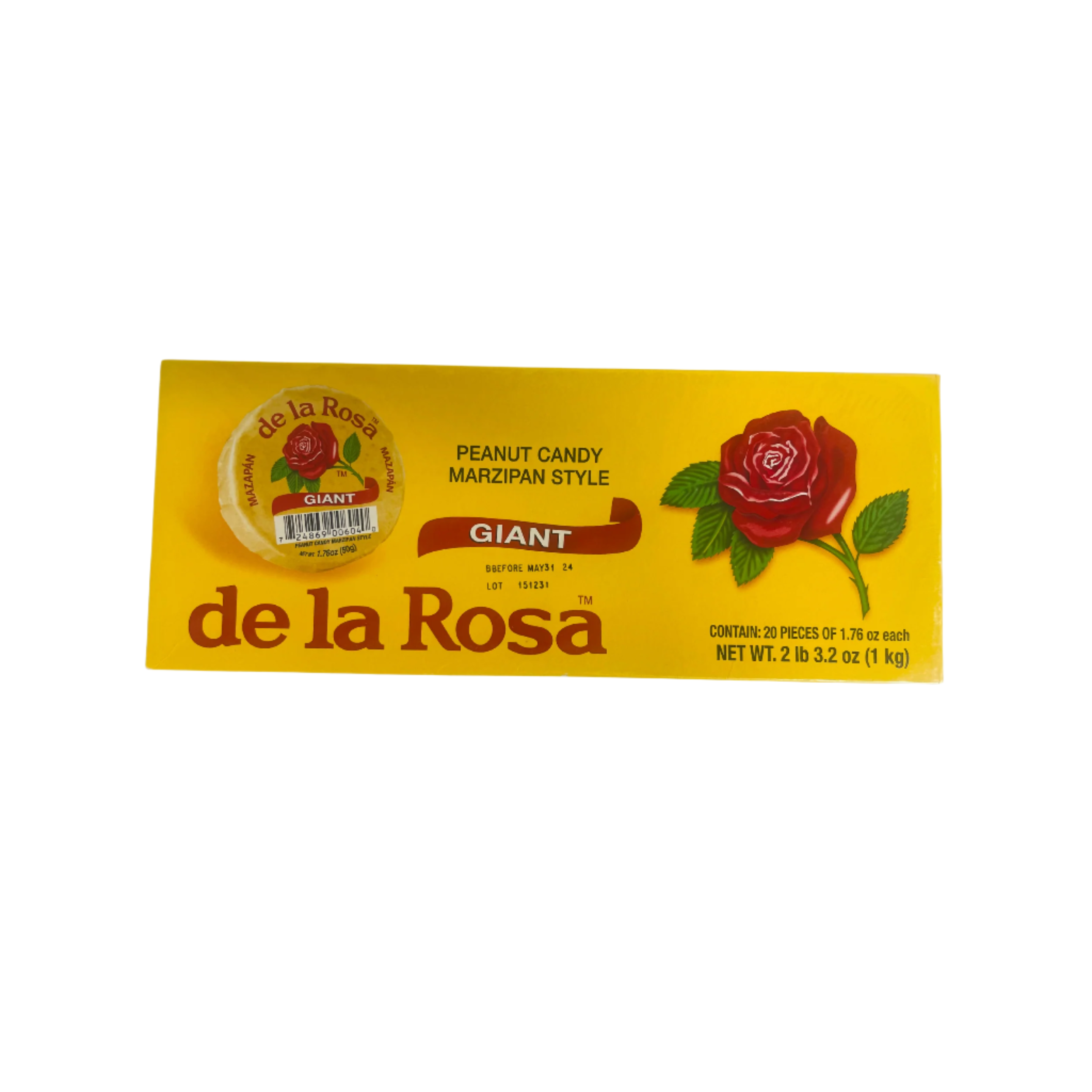 De La Rosa Mazapan 20 pieces marzipan peanut candy